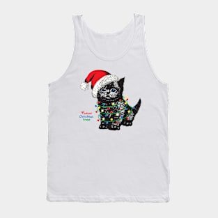 Cute Catmas Tree Tank Top